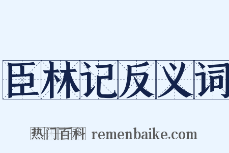 臣林记反义词是什么意思的图片